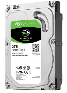 Seagate 2TB BarraCuda internal hard drive.